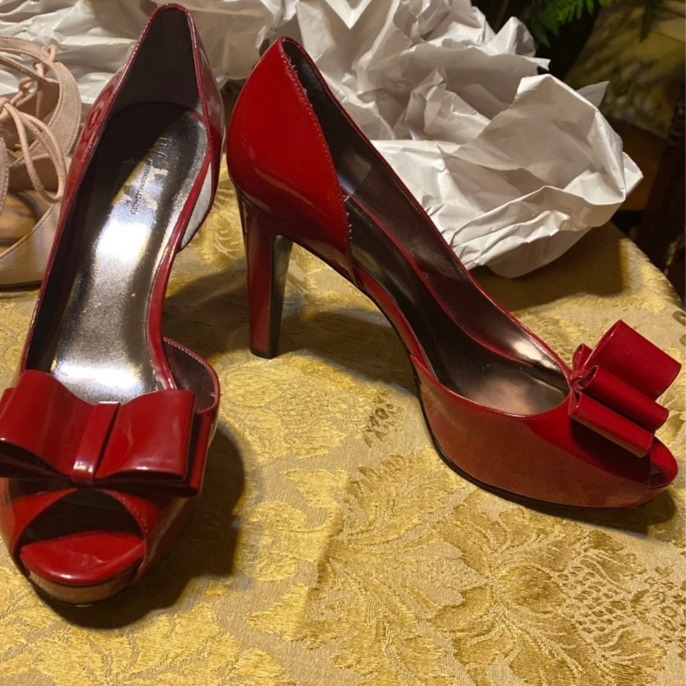 INC 9.5 cherry red Heels